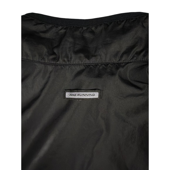 Nike Running Half Zip Pullover Jacket Men's Large Black Windbreaker Lightweight - Picture 3 of 11